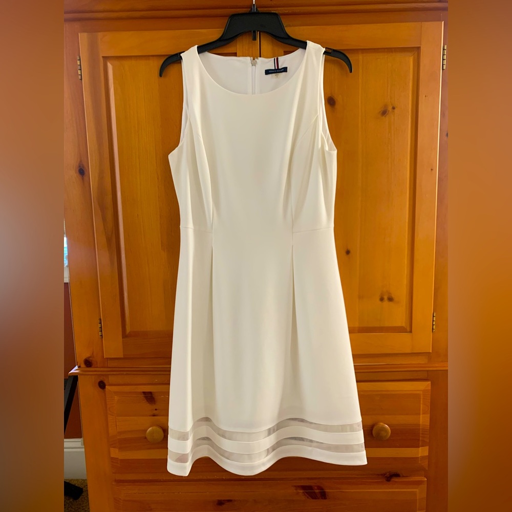 Tommy Hilfiger Cream Sleeveless A-Line Mini Dress